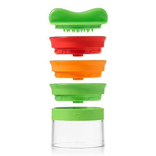 OXO Good Grips - Espiralizador y rallador de verduras con 3 cuchillas, multicolor
